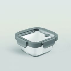 กล่องแก้วถนอมอาหาร REGO Box Square Arctic Grey 520ML